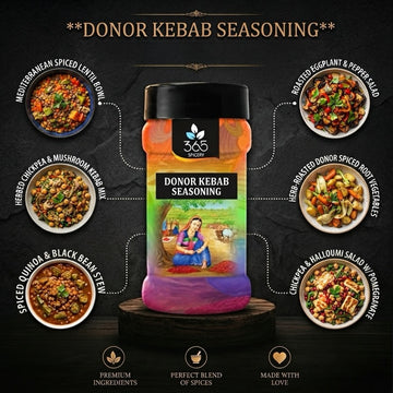 DONOR KEBAB SEASONING | Savory Mediterranean Spice Blend | Gluten-Free | No MSG | 365 Spicery
