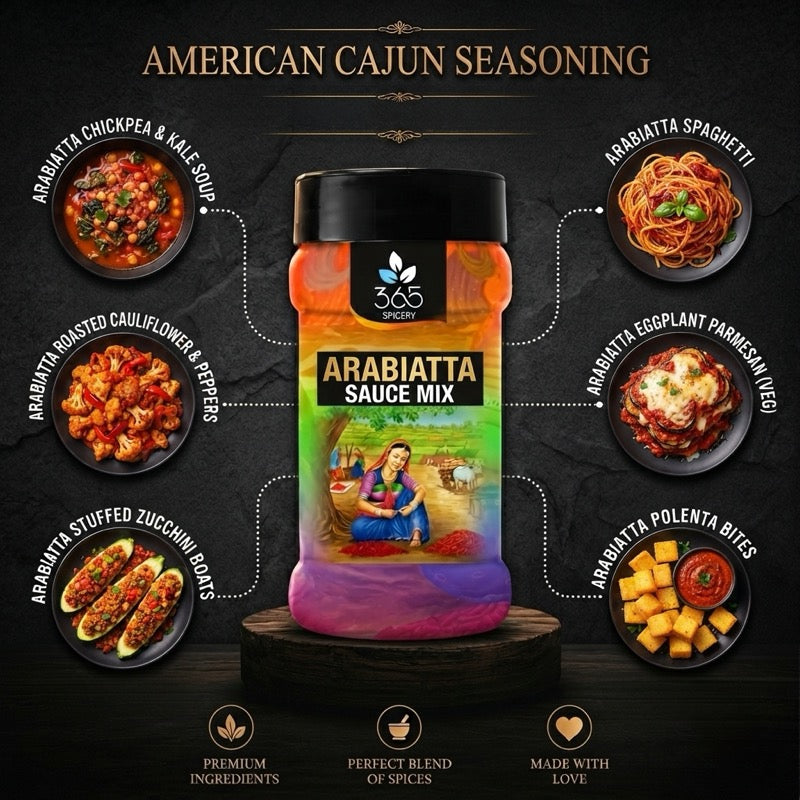 AMERICAN CAJUN SEASONING | Classic Bold Spice Blend for Snacks | No MSG | Natural Ingredients | 365 Spicery
