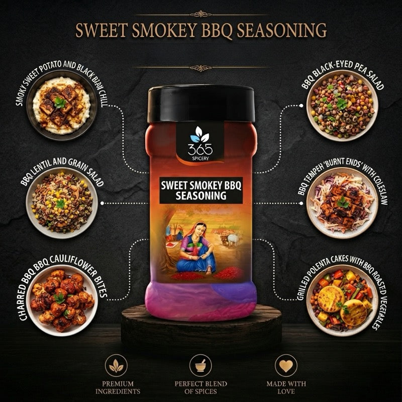 SWEET SMOKEY BBQ SEASONING | Rich Grill & Fry Spice Mix | Vegan | No Artificial Flavours | 365 Spicery