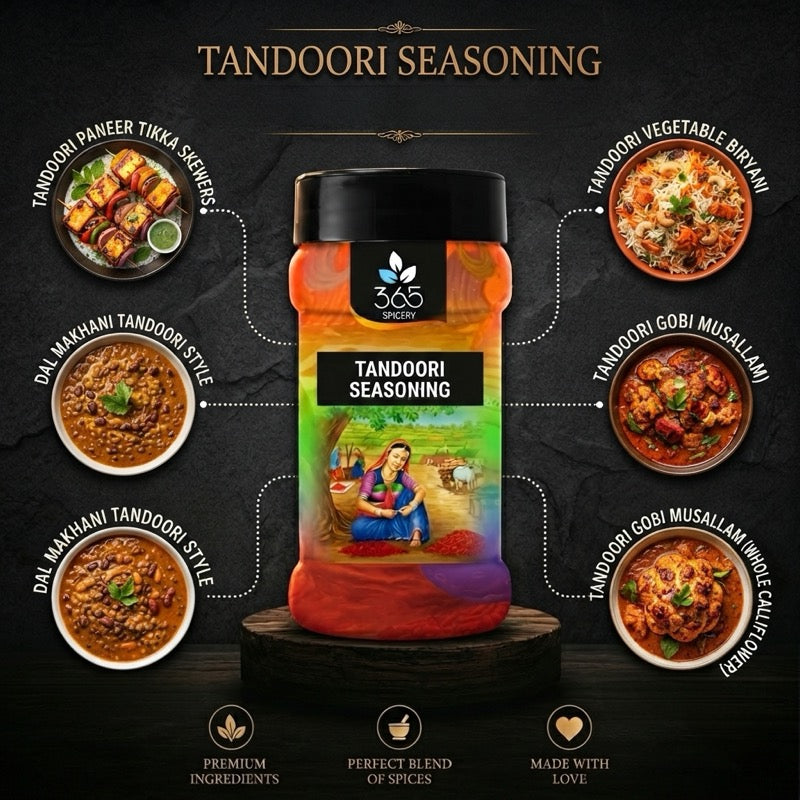 TANDOORI SEASONING | Smoky Indian Grill Spice Mix | Vegan | No Artificial Colours | 365 Spicery