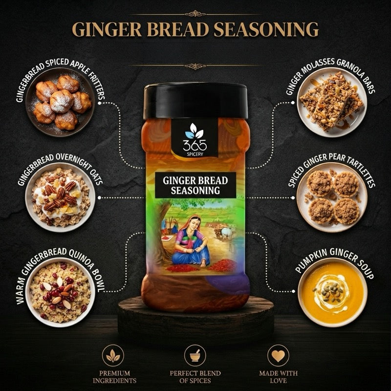 GINGER BREAD SEASONING | Warm Aromatic Baking Spice Mix | Gluten-Free | Premium | 365 Spicery