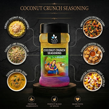 COCONUT CRUNCH SEASONING | Tropical Sweet Snack Blend | Vegan | No Artificial Flavours | 365 Spicery