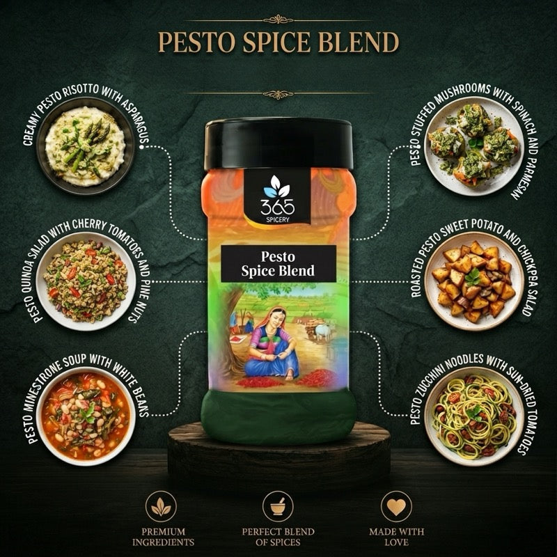 Pesto Spice Blend | Authentic Italian Herb Mix | Gluten-Free | Natural Ingredients | 365 Spicery