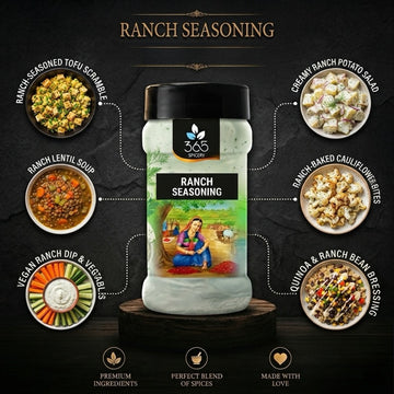 Ranch Seasoning | Creamy Herb Snack Topping | Gluten-Free | No MSG | 365 Spicery