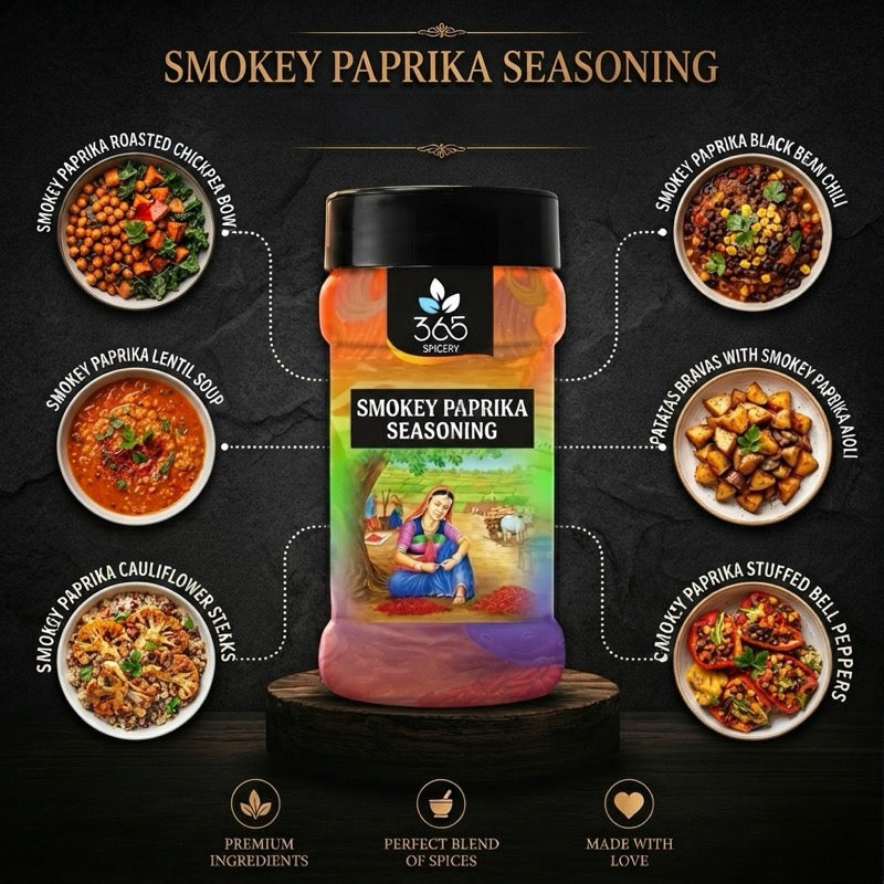Smokey Paprika Seasoning | Deep Earthy Flavour | No Artificial Flavours | 365 Spicery