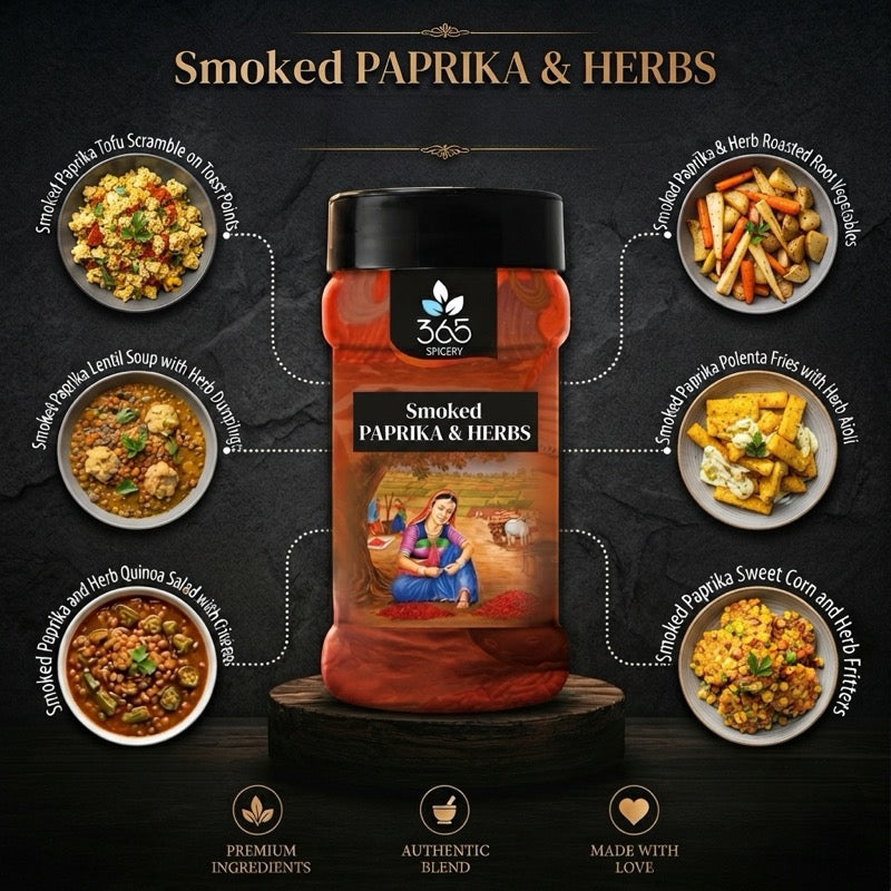 Smoked Paprika & Herbs | Aromatic Grill Seasoning | No MSG | Vegan | 365 Spicery