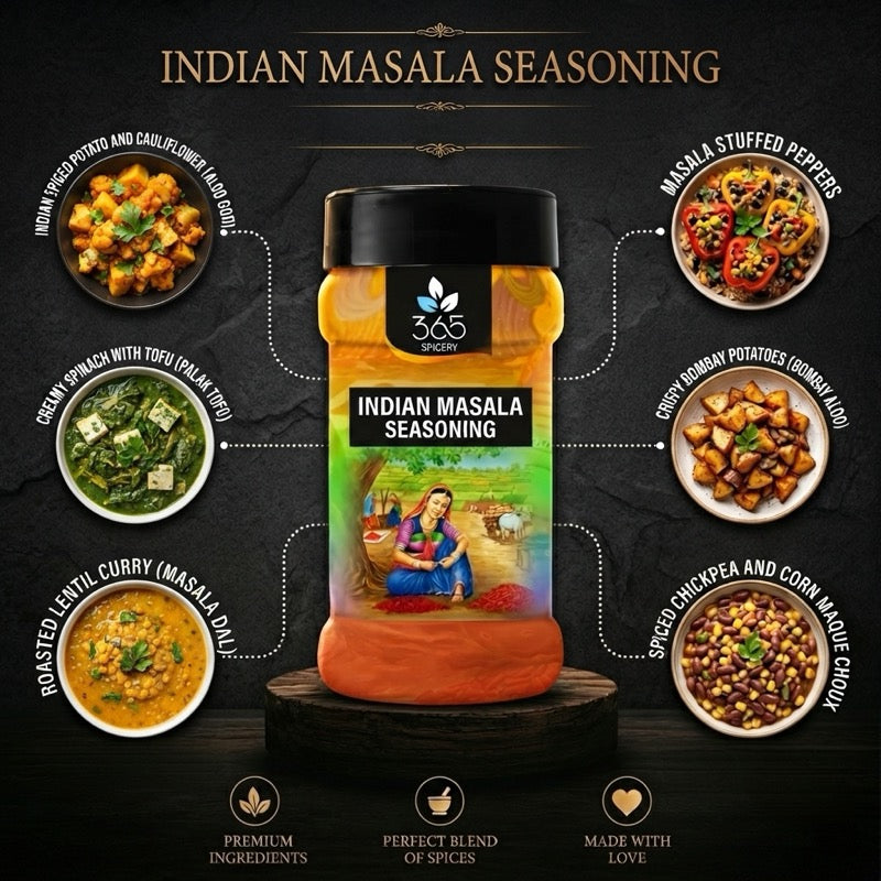 INDIAN MASALA SEASONING | Authentic Spice Blend | No Artificial Colours | 365 Spicery