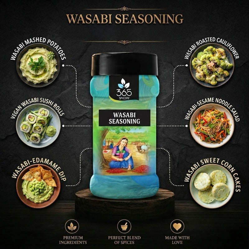 Wasabi Seasoning | Spicy Japanese Inspired Blend | Premium Quality | Vegan | 365 Spicery