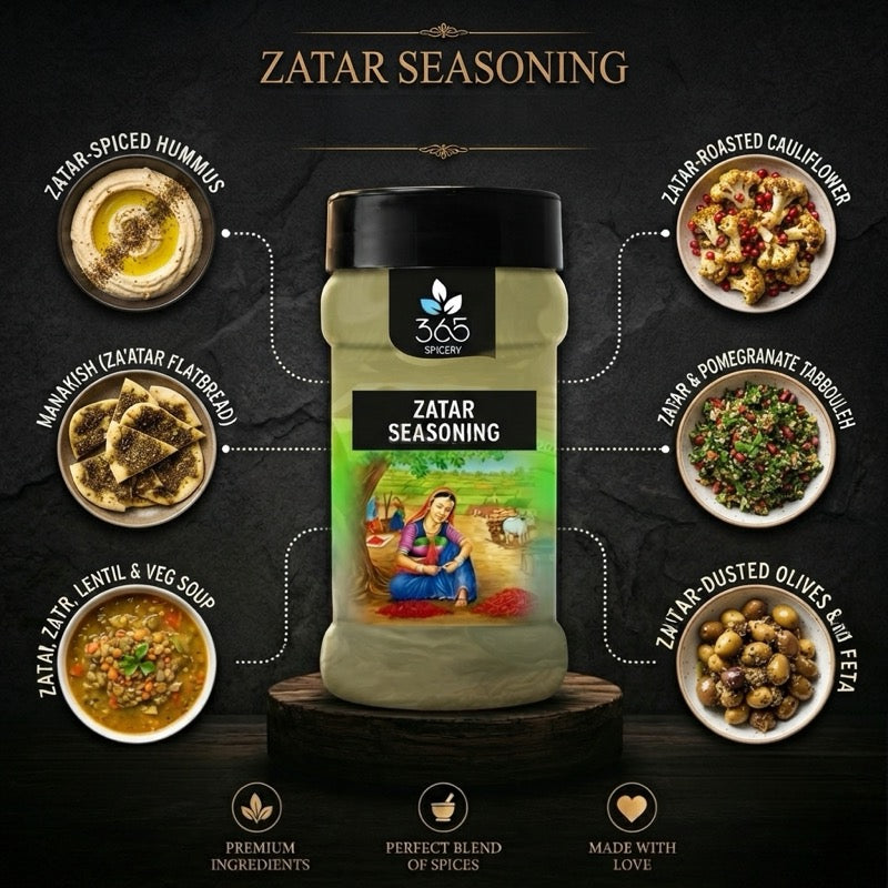 Zatar Seasoning | Traditional Middle Eastern Blend | Vegan | Premium Quality | 365 Spicery