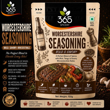 Worchestershire Seasoning | Tangy Umami Blend for Snacks | Gluten-Free | No MSG | Made in India | 365 Spicery