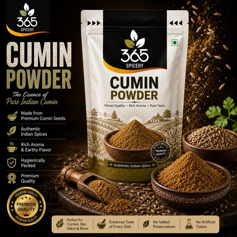 Cumin Powder | Jeera | Essential Indian Spice | Natural Ingredients | Gluten-Free | 365 Spicery