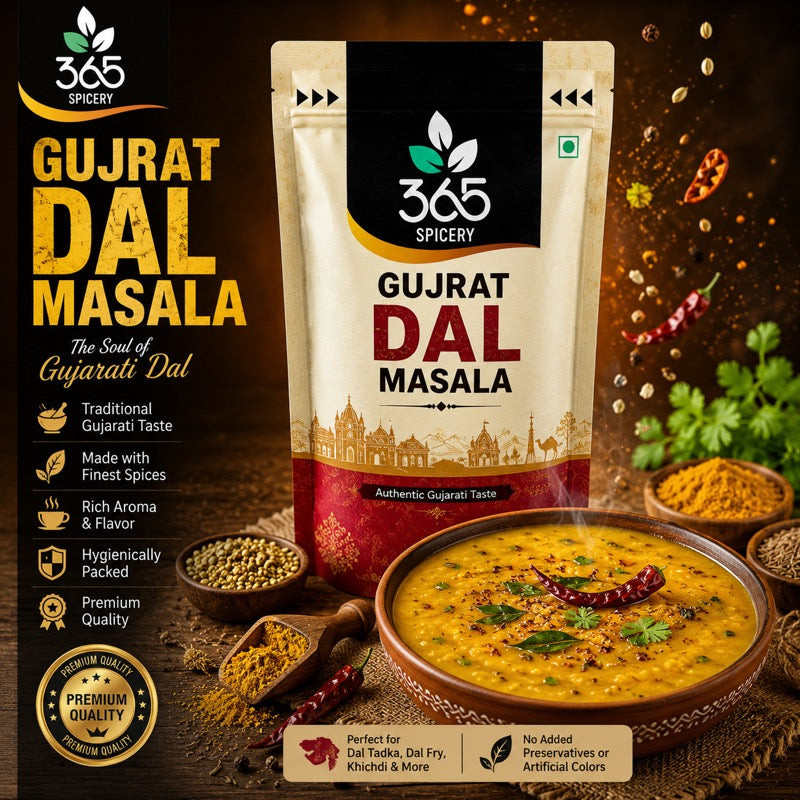 Gujarati Dal Masala | Authentic Sweet & Savory Lentil Blend | Natural Ingredients | 365 Spicery