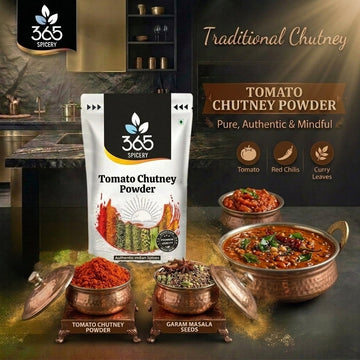Tomato Chutney Powder | Tangy & Versatile Snack Condiment | No Artificial Colours | 365 Spicery