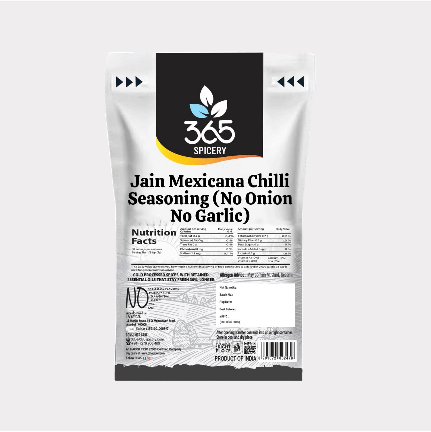 Jain Mexicana Chilli Seasoning (No Onion No Garlic)