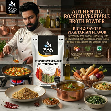 Roasted Vegetable Broth powder | Intense Depth of Flavour | No Onion No Garlic | Vegan | 365 Spicery