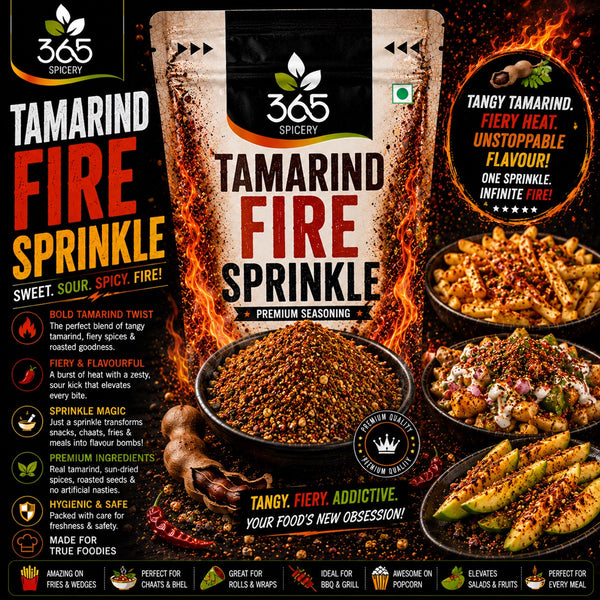 Tamarind Fire Sprinkle | Zesty Indian Fusion Blend | No Artificial Colours | Gluten-Free | 365 Spicery
