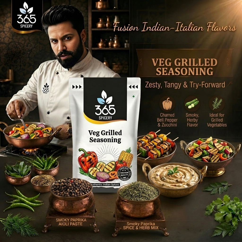 GRILLED SEASONING | Smokey Barbeque Flavour Rub | Premium Quality | No Artificial Colours | 365 Spicery