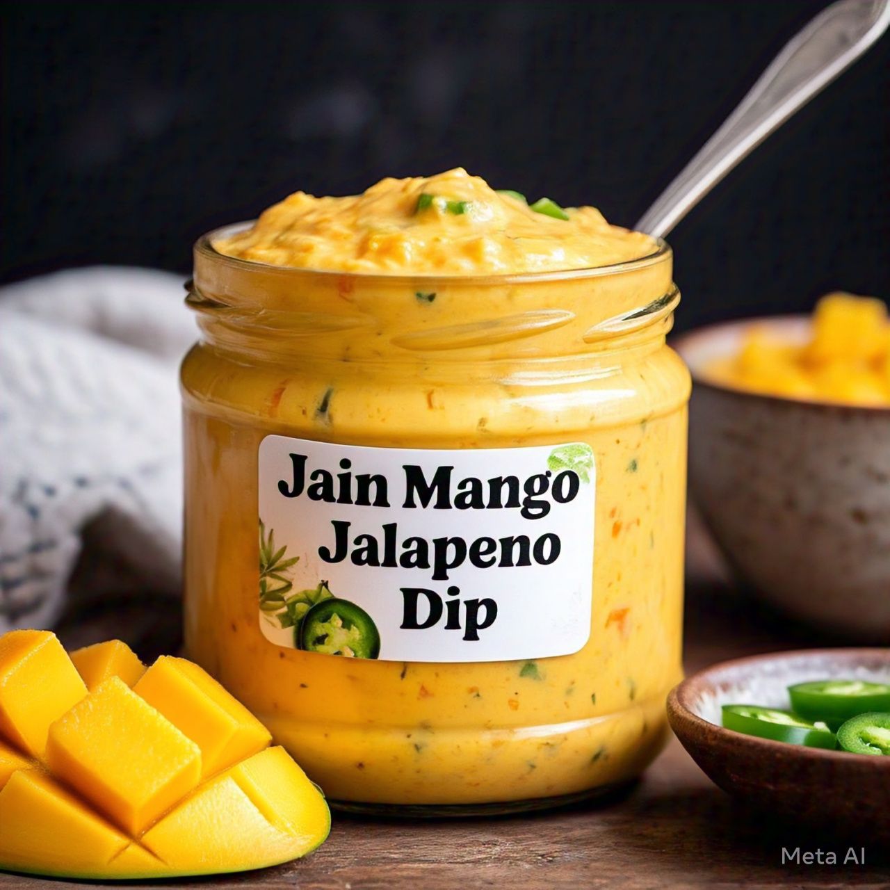 Jain Mango Jalapeno Dip (No Onion No Garlic): A Sweet and Spicy Delight