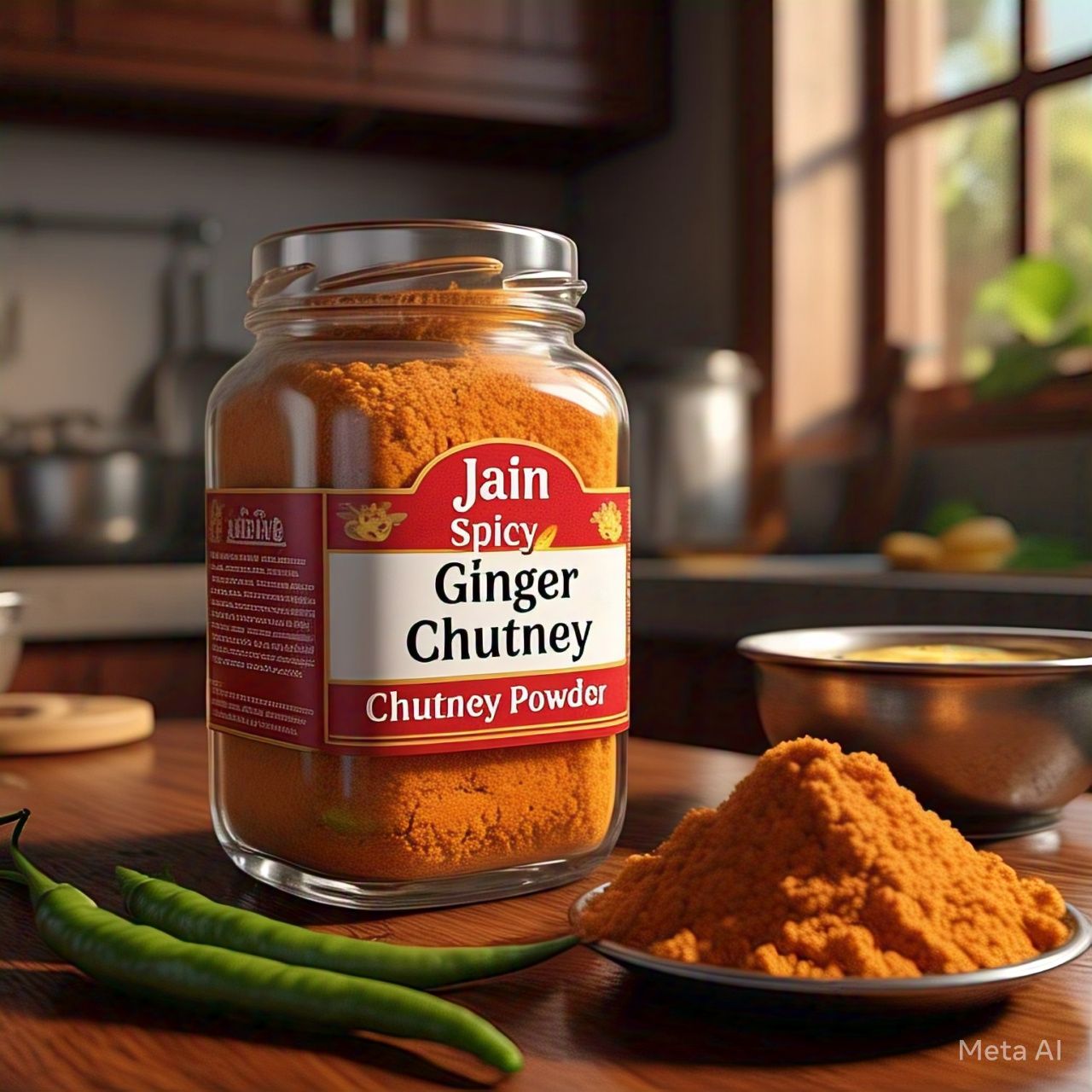 Jain Spicy Ginger Chutney Powder (No Onion No Garlic) – A Zesty Delight for Every Meal