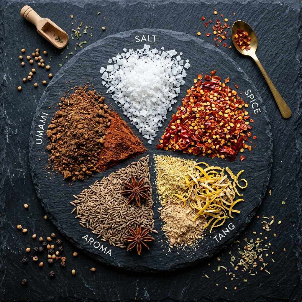 The Perfect Seasoning Formula: Salt, Spice, Tang & Umami