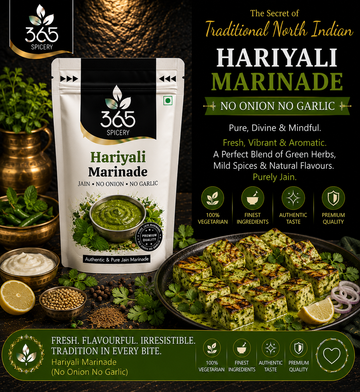 Hariyali Marinade | No Onion No Garlic | Jain-Friendly | Fresh Herb Blend | Gluten-Free | 365 Spicery