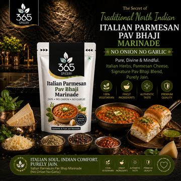 Italian Parmesan Pav Bhaji Masala Marinade | No Onion No Garlic | Jain-Friendly | Natural | 365 Spicery
