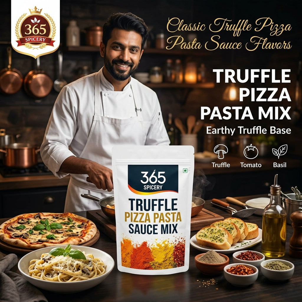 Truffle Pizza Pasta Sauce Powder Mix | No Onion No Garlic | Jain-Friendly | Gourmet Flavour | No Artificial Flavours | 365 Spicery