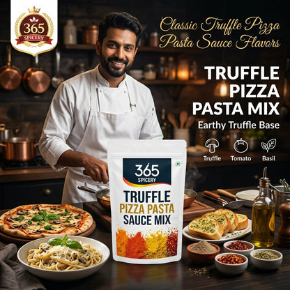 Truffle Pizza Pasta Sauce Powder Mix | No Onion No Garlic | Jain-Friendly | Gourmet Flavour | No Artificial Flavours | 365 Spicery