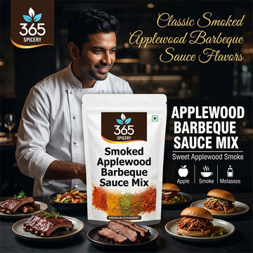Jain Smoked Applewood Barbeque Sauce Powder Mix | No Onion No Garlic | Vegan | Natural Ingredients | 365 Spicery