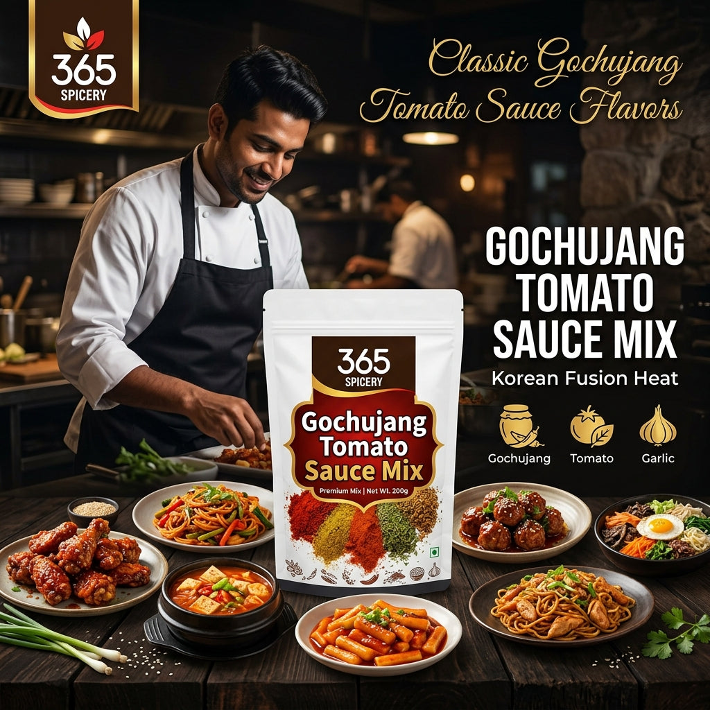 Gochujang Tomato Sauce Powder Mix | Jain-Friendly No Onion No Garlic | Natural Ingredients | Premium Quality | 365 Spicery