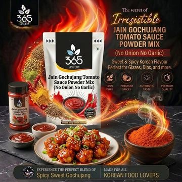 Jain Gochujang Tomato Sauce Powder Mix | No Onion No Garlic | Natural Ingredients | Premium Quality | 365 Spicery