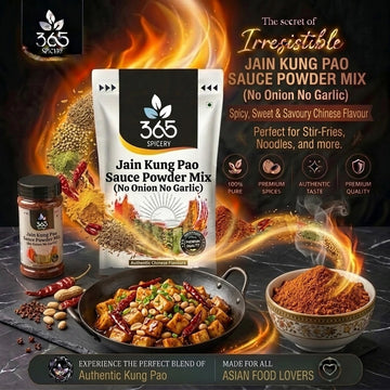 Jain Vintage Kung Pao Sauce Powder Mix | No Onion No Garlic | Gluten-Free | No Artificial Colours | 365 Spicery