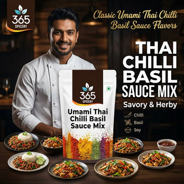 Umami Thai Chilli Basil Sauce Powder Mix | Jain-Friendly No Onion No Garlic | Premium Quality | 365 Spicery