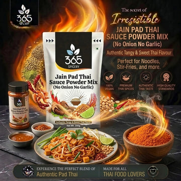 Jain Roasted Peanut Pad Thai Sauce Powder Mix | No Onion No Garlic | Natural Ingredients | 365 Spicery