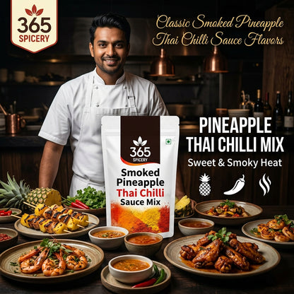 Smoked Pineapple Thai Chilli Sauce Powder Mix | Jain-Friendly No Onion No Garlic | Vegan | 365 Spicery