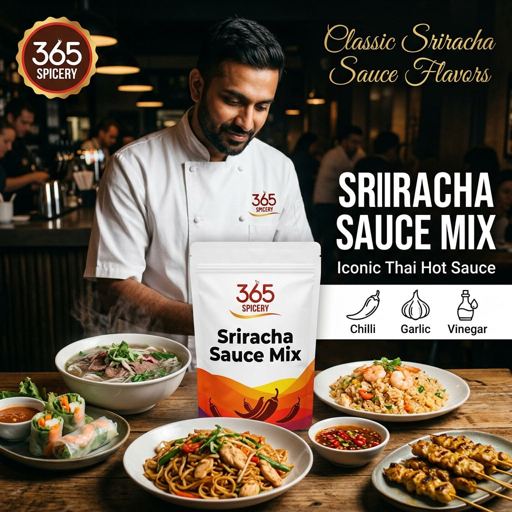 Sriracha Sauce Powder Mix | Jain-Friendly No Onion No Garlic | Gluten-Free | No Artificial Flavours | 365 Spicery