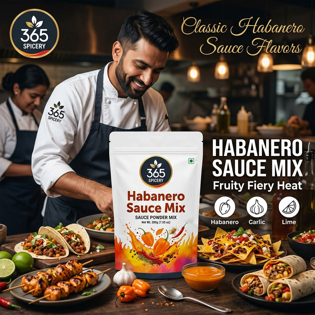 Habanero Sauce Powder Mix | Jain-Friendly No Onion No Garlic | Vegan | Premium Quality | 365 Spicery
