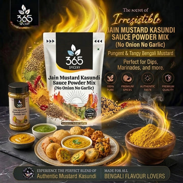 Jain Mustard Kasundi Sauce Powder Mix | No Onion No Garlic | Natural Ingredients | No Artificial Colours | 365 Spicery