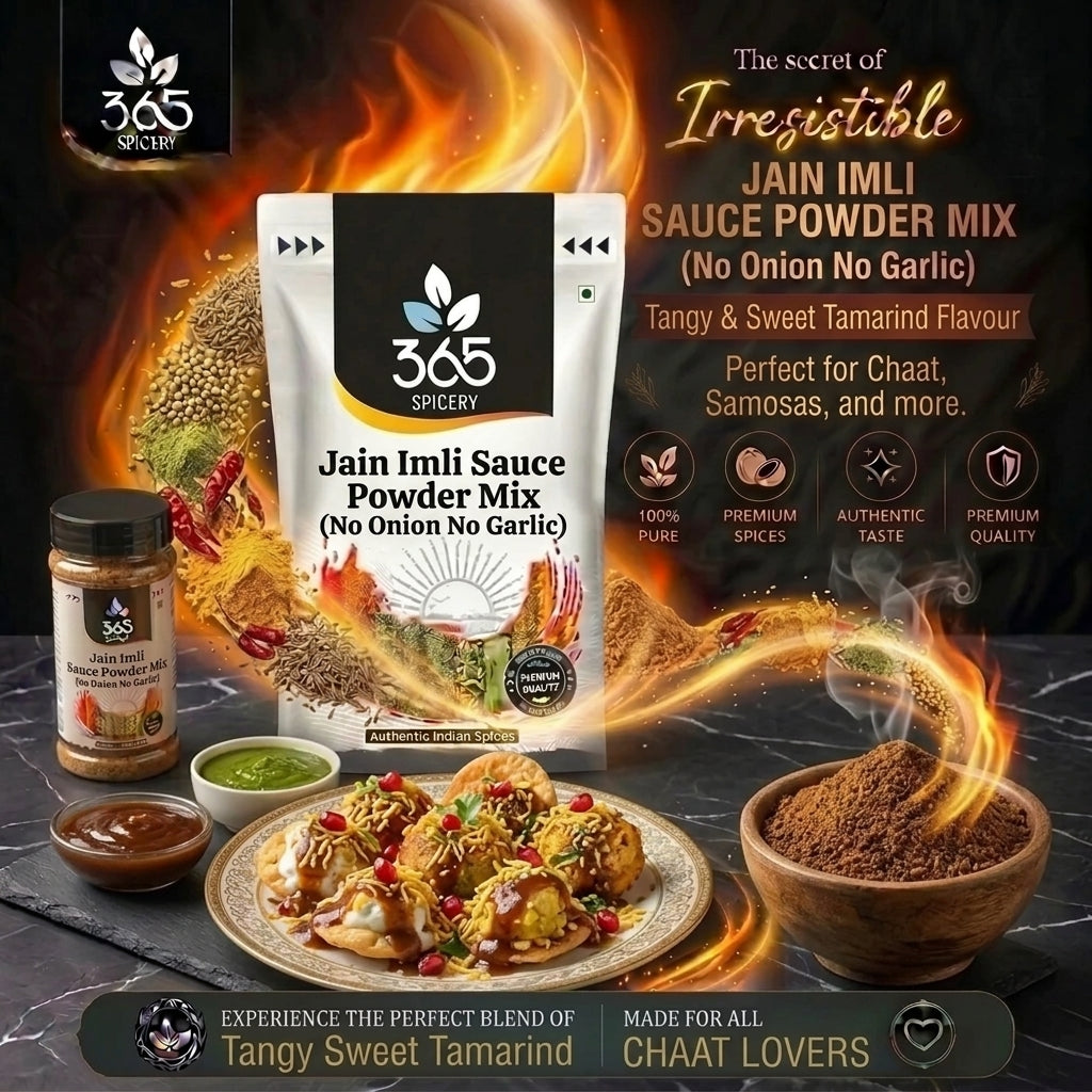 Jain Imli Sauce Powder Mix | No Onion No Garlic | Gluten-Free | No Artificial Colours | 365 Spicery