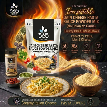 Jain Cheese Pasta Sauce Powder Mix | No Onion No Garlic | Premium Quality | No Artificial Flavours | 365 Spicery