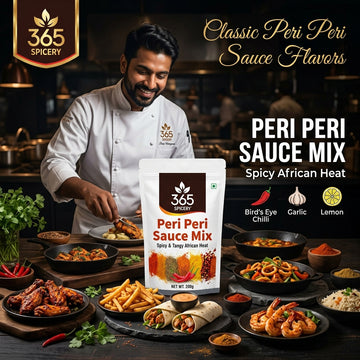 Jain Peri Peri Sauce Powder Mix | No Onion No Garlic | Natural Ingredients | No MSG | 365 Spicery