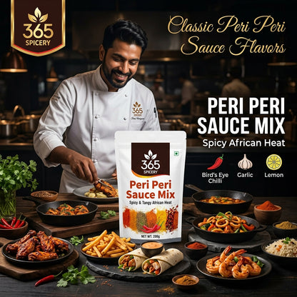 Jain Peri Peri Sauce Powder Mix | No Onion No Garlic | Natural Ingredients | No MSG | 365 Spicery