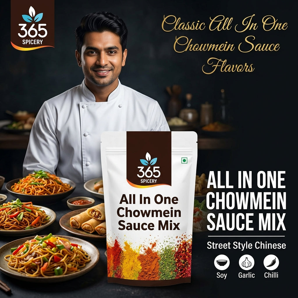 All-In-One Chowmein Sauce Powder Mix | Jain-Friendly No Onion No Garlic | Vegan | Premium Quality | 365 Spicery