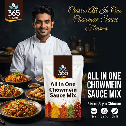 Jain All-In-One Chowmein Sauce Powder Mix | No Onion No Garlic | Vegan | Premium Quality | 365 Spicery