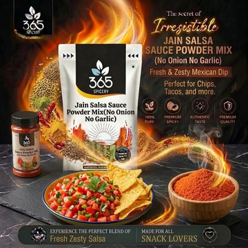 Jain Salsa Sauce Powder Mix | No Onion No Garlic | Natural Ingredients | No MSG | 365 Spicery