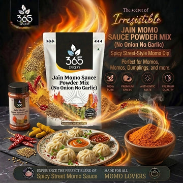 Jain Momo Sauce Powder Mix | No Onion No Garlic | Vegan | Gluten-Free | Made in India | 365 Spicery