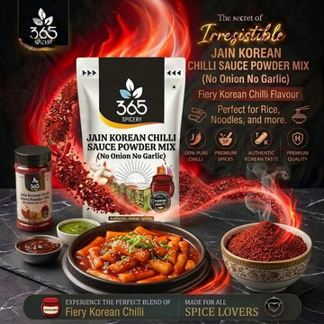 Jain Korean Chilli Sauce Powder Mix | No Onion No Garlic | Natural Ingredients | No Artificial Colours | 365 Spicery