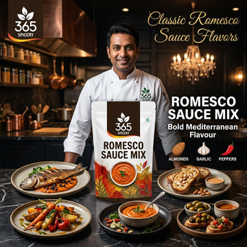 Jain Romesco Sauce Powder Mix | No Onion No Garlic | Gluten-Free | No MSG | Made in India | 365 Spicery