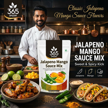 Jain Jalapeno Mango Sauce Powder Mix | No Onion No Garlic | Natural Ingredients | Premium Quality | 365 Spicery