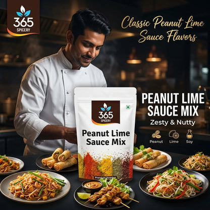 Jain Peanut + Lime Sauce Powder Mix | No Onion No Garlic | Gluten-Free | Natural Ingredients | 365 Spicery